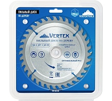 Диск пильный по дереву (190х30-20 мм; 36 зубов) Vertextools 190-36-30