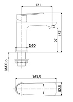 Смеситель для раковины Iddis Plank PLASB00i01 хром