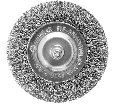 Кордщетка стальная плоская для дрели 75 мм MONOGRAM 106-885