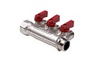 Резьбовой коллектор с кранами Aqualink вн-нар 3/4, 1/2х4 2426