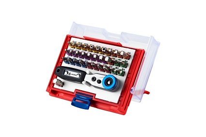Набор вставок бит 1/4, TORX, HEX, PZ, PH, SLOT, 33 предмета Мастак 058-10033C