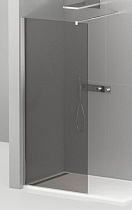 Душевая перегородка Cezares LIBERTA-L-1-25-GR-Cr 25x195 тонированный графит, профиль хром