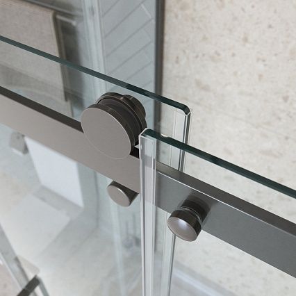 Душевой уголок BelBagno MARINO-2-AH-1-130/90-C-GM 130x90 прозрачный, оружейная сталь