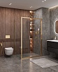 Душевой уголок Cezares MOLVENO-AHF-31-120/90-C-BORO-IV 120x90 прозрачный, брашированное золото
