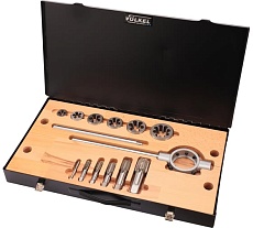 Набор метчиков и плашек VOLKEL NPT 1/8-1.0 HSS-G 20пр V48025