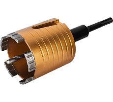 Коронка алмазная Эксперт по бетону 72 мм, SDS-plus, безударная, 5 турбосегментов 10 мм Практика 908-276