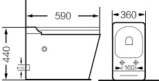 Приставной унитаз Grossman GR-PR-5501 impuls, с сиденьем микролифт