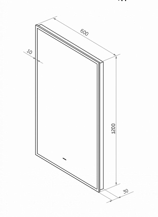Зеркало Art&Max Sorrento 60x120 с подсветкой, AM-Sor-600-1200-DS-F