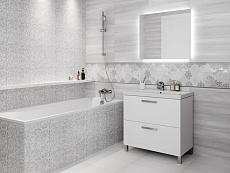 Декор Cersanit Grey Shades белый узор 29,8x59,8 см, GS2L051DT-36