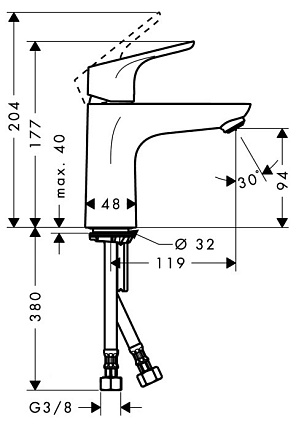 Смеситель для раковины Hansgrohe Focus E2 31517000