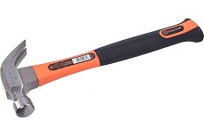 Молоток с гвоздодером TACTIX 450 гр с фибергласовой рукояткой 221005