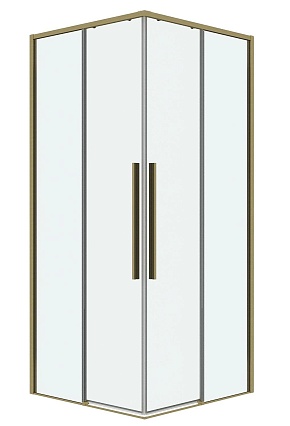 Душевой уголок Grossman Galaxy 300.K33.01.8080.32.00 80x80 прозрачный, золото сатин