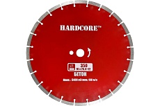 Диск алмазный сухой рез Бетон 350x3.2x10x25.4+12 мм Hardcore 180350
