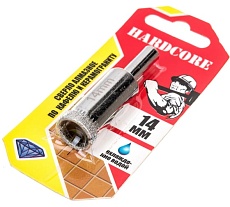 Сверло-коронка алмазное по кафелю и керамограниту 14 мм Hardcore 152014