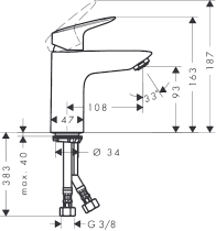 Смеситель для раковины Hansgrohe Logis 71107000