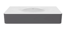 Раковина Vincea Caprise VCB-4CA100MWG 100 см, Corian, белый матовый/серый матовый