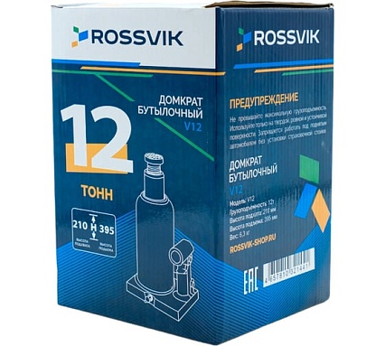Домкрат бутылочный Rossvik г/п 16,0т V16