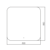 Зеркало Art&Max Modica 80x80 с подсветкой, AM-Mod-800-800-DS-F