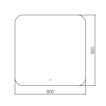 Зеркало Art&Max Modica 80x80 с подсветкой, AM-Mod-800-800-DS-F