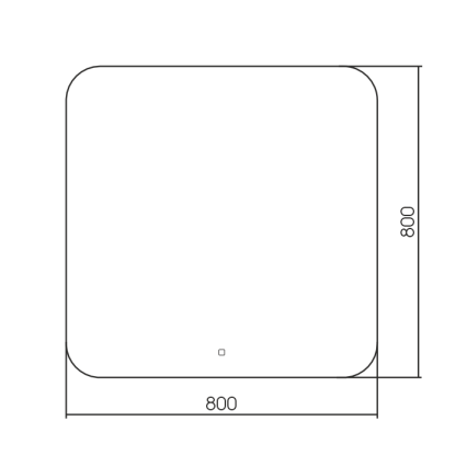 Зеркало Art&Max Modica 80x80 с подсветкой, AM-Mod-800-800-DS-F