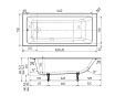Чугунная ванна Wotte Line 160x70