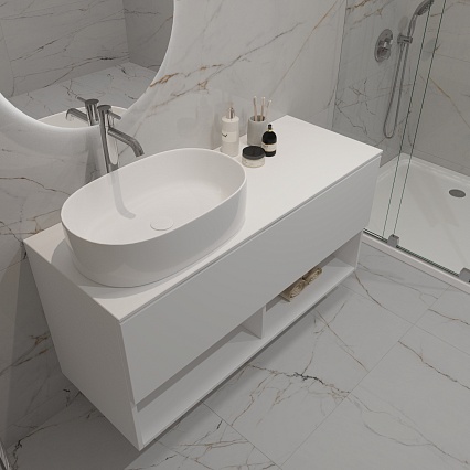 Раковина ЗОВ Oliveeka 9025 55.5x34.5 см белый