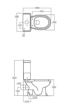 Чаша для унитаза Simas Arcade AR821bi