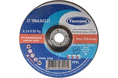 Круг зачистной по металлу (180х6х22 мм, A 24 R BF L) Tsunami D16112718062100