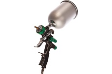 Пневматический краскопульт Intertool LVLP GREEN, форсунка 1.3 мм, бачок 600 мл PT-0131
