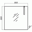 Зеркало Aqwella 5 stars Milan 80 см со светильником Mil.02.08