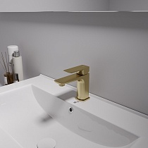 Смеситель для раковины Oliveeka D-Line OL-139003-BG золото матовое