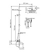 Душевая стойка WasserKRAFT A288.258.078.BM Thermo с термостатом, черный матовый