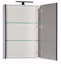 Зеркальный шкаф Aquanet Алвита 60 см серый антрацит