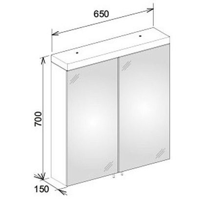 Зеркальный шкаф Keuco Royal Reflex 65 см 24202171301