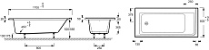 Акриловая ванна Jacob Delafon Formilia 170x80 L