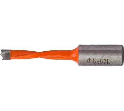 Сверло присадочное усиленное "глухое" (5x57.5 мм; S=10x20 мм; LH) ROTIS 412.0557L