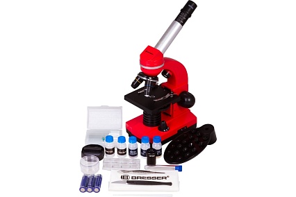 Микроскоп Bresser Junior Biolux SEL 40–1600x, красный 74320