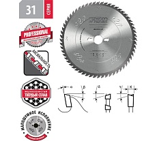 Диск пильный универсальный 300x2.6x30 мм, 24T, A=20° ATB+SHEAR WOODWORK 31.300.24