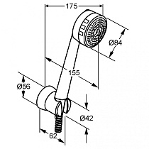 Душевой гарнитур Kludi Zenta 6075005-00 2 режима струи