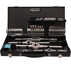 Набор метчиков и плашек VOLKEL M3-M12 HSS-G 37 предметов V49107