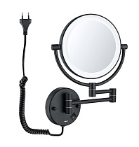 Зеркало косметическое Aquatek AQ4915MB с подсветкой, черный матовый