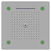 Верхний душ RGW Shower Panels SP-73 50x50 многофункциональный