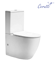 Унитаз компакт Cerutti Sella CT7790 безободковый, с микролифтом