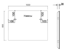 Зеркало Vincea VLM-3VN100B 100x80 см, сенсорный выключатель и диммер, черный