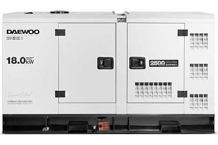 Дизельный генератор Daewoo с водяной системой охлаждения DDW 22 SSE-3