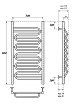 Полотенцесушитель электрический Point PN01158SE П7 50x80 хром