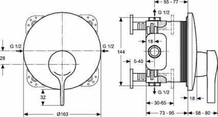 Смеситель для душа Ideal Standard Melange A4719AA