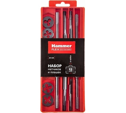Набор метчиков и плашек Hammer Flex 601-039 12 шт 400856