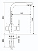 Смеситель для кухни Ulgran Quartz UQ-016-09 с дополнительным краном, асфальт
