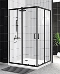 Душевой уголок BelBagno UNO-195-AH-2-120/90-C-NERO 120x90 прозрачный, черный